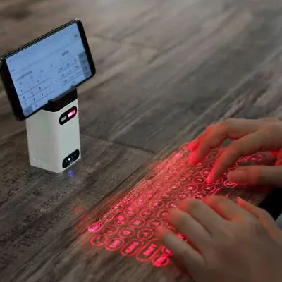 Wireless Laser Projection Bluetooth Virtual Mini Keyboard With Mouse/Power Bank  • $80