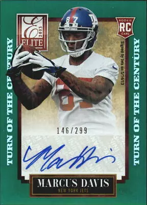 2013 Elite Turn Of The Century Autographs Football Card #160 Marcus Davis/299 • $5.60