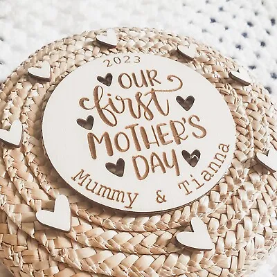 Engraved Mothers Day Gift For Mum Mummy Novelty Baby's First Mother's Day • £4.80