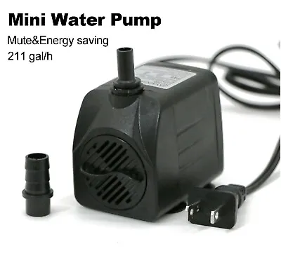 Mini Water Pump 211GPH Quiet 110V High Pressure Fish Tank Powerhead Submersible • $14.85