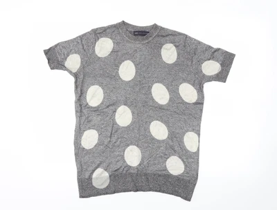 £3.75 • Buy M&S Womens Grey Polka Dot Polyester Basic T-Shirt Size 10 Collared