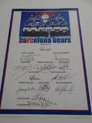 £3.99 • Buy RANGERS FC 1972 EUROPEAN CUP WINNERS CUP FINAL SIGNED REPRINT X 13 OF THE TEAM