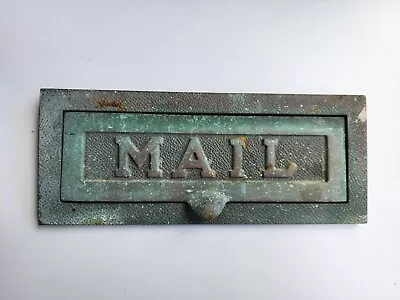 Vintage Solid Brass Mail Slot & Swing • $25