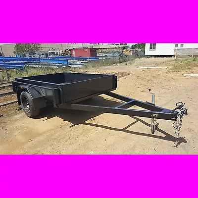 7x5 GALVANISED BOX TRAILER HEAVY DUTY 1 PCE FOLD FULL CHECKER PLATE 8x5 10x5 • $2599