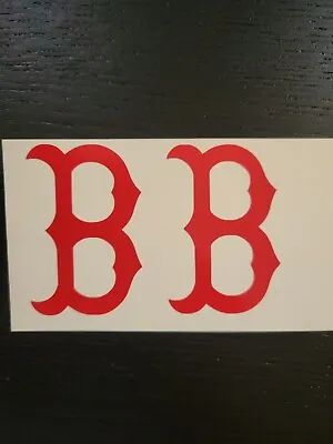 2 Boston Red Sox Baseball Helmet Vinyl Decal Car Windows Toolbox Laptops  • $2.99