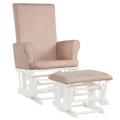 £179.99 • Buy Nursing Glider Footstool Reclining Maternity Chair Rocking Chair Padded Cushions