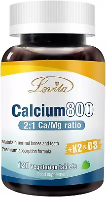 Calcium 800 Mg Complete Bone Formula. Calcium Citrate With Vitamin D3 & K2 • $24.96