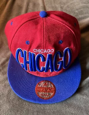 *VINTAGE* Chicago Red / Blue SnapBack Hat - New League Hats W/Sticker  Size (Y) • $14.99