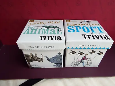 2 Boxes Of TALKING TABLES Trivia Cards ... 60 Sport & 60 Animal Questions • £8