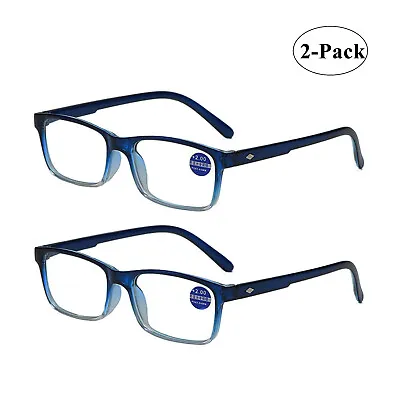 2x Gradient Reading Glasses Mens Womens Unisex Reader 1.0 1.5 2.0 2.5 3.0 3.5 4. • £5.49