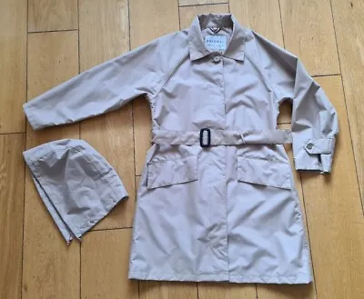 Rainmac Midhurst Macintosh Women's Trench Hooded Coat Size 8 Beige - See Descrip • £24.99