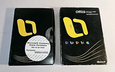 MICROSOFT OFFICE MAC 2008 Business Edition W/Box • $12.99