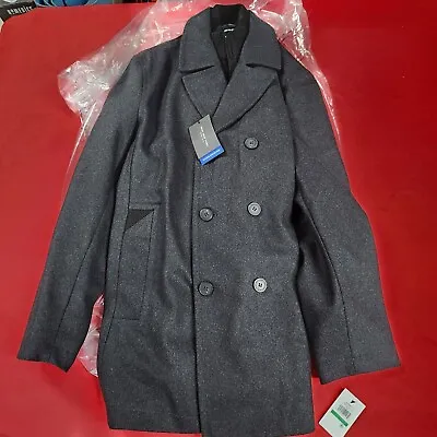 Marc New York By Andrew Marc Men's Burnett Melton Wool Pea Coat Jacket Size L • $67.99