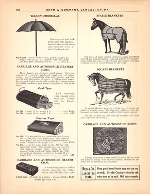 Vtg Print Ad Hardware Equine Equestrian Horse Stable Carriage Wagon Items 1919 • $10.93