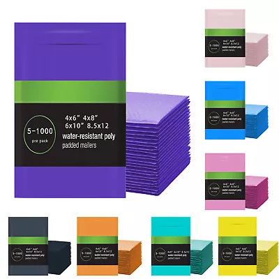 5-1000 Pcs Color Poly Bubble Mailers Shipping Mailing Padded Bags Envelopes • $4.90