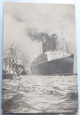 £25 • Buy Cunard Line Rms Aquitania Early Artists Impression Postcard Posted Aug 1913