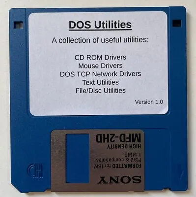 MS DOS Utilities Floppy 1.44mb • £5