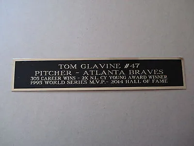 Tom Glavine Braves Nameplate For A Baseball Jersey Case Or Signed Photo 1.25 X 6 • $6.50