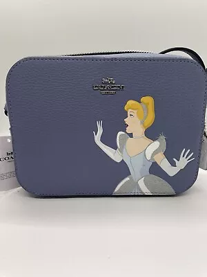 Coach Disney X Coach Mini Camera Bag With Cinderella C3406 Periwinkle Multi NWT • $179
