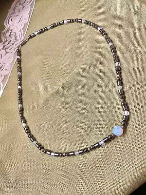 Vintage Moonstone And Obsidian Boho Necklace • $30