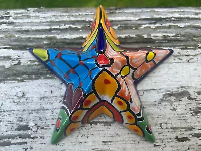 La Estrella Mexican Star Talavera Wall Art 6  Hand Painted Ceramic Z99 • $15.90