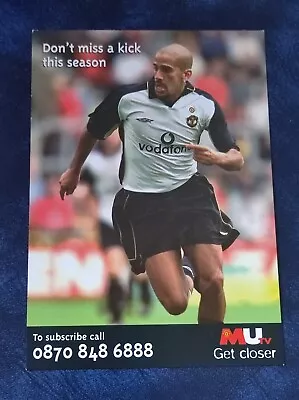 Juan Sebastian Veron Promotional Club Postcard Card. Mutv. Manchester United • £3.99