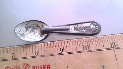 Mains Ice Cream Dairy Shop Tin SPOON Middletown MD Antique Vintage Old • $5