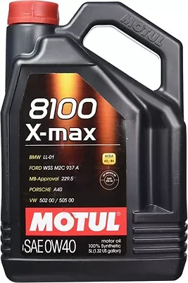 Motul 104533 8100 X-max Engine Oil5 L SAE 0W40  • $69.99