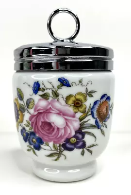 Vintage Royal Worcester Bournemouth Porcelain Egg Coddler & Lid England Floral • $32.05