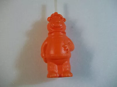 1994 A&W ROOT BEER COMPANYORANGE BEAR SHAPED SIPPER DRINK BOTTLEw/org.straw • $15