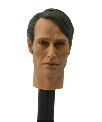 Custom 1/6 Head Sculpt Hannibal Mads Mikkelsen For 12  Hot Toys Male Figure • $19.99