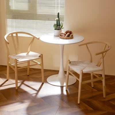 $279.99 • Buy 2x Dining Chairs Wooden Hans Wegner Chair Wishbone Chair Lounge Seat Ash Wood