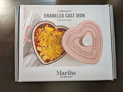 Martha Stewart - Enameled Cast Iron Dutch Oven - Pink Heart - Unused SEE IMAGES • $45