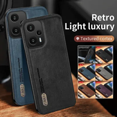 Case For Xiaomi Poco F5 X5 M6 Pro Mi 14 13 12Pro Leather Magnetic TPU Back Cover • £5.51