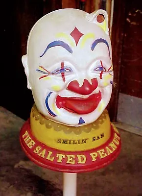 Smilin Sam From Alabam The Salted Peanut Man  Coin Op Peanut Machine Orig Head  • $845