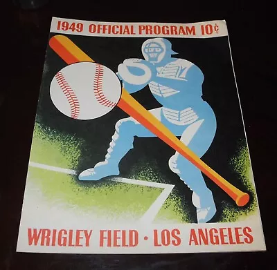 1949 Baseball Pacific Coast League LA Angels Vs Oakland Oaks Scorecard Program • $22.46