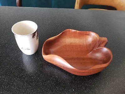 Vintage Hawaii Koa Leaf Bowl Kobe Misono Sushi Bar Tiki Restaurant Sake Cup • $59.95