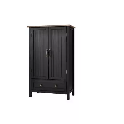 StyleWell Pantry Cabinets 2 Adjustable Shelves Full Extension Drawers Black/Haze • $341.91