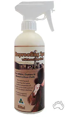 Australian Oilskin Spray On Waterproofing 375ml Care For  Waxed Cotton Jackets • £18.99