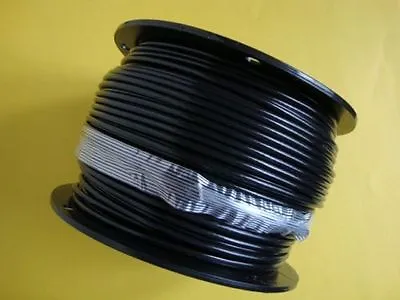 BLACK Vinyl Coated Wire Rope Cable 3/16  - 1/4  7x19 250 Ft Reel • $105.53