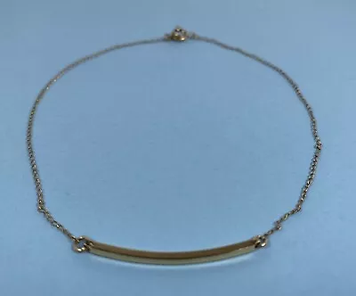 Vintage 12K Gold Filled Curved Bar Anklet Size 9.5”  1.0 Gram • $9.95