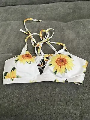 Zaful Sunflower Print Bikini Top Bra Size 8 • £14.43