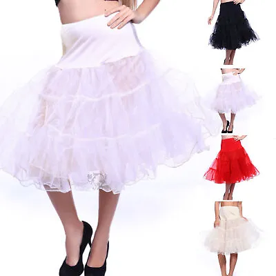 26  Retro Underskirt 50s Swing Vintage Petticoat Rockabilly Tutu Fancy Net Skirt • £9.50