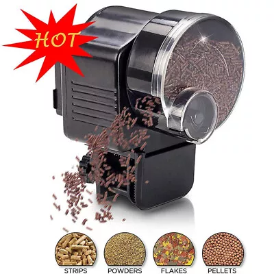 Automatic Fish Feeder Food Dispenser Holiday Time Pet Auto Feeding Tank Aquarium • £15.07