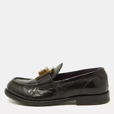 Dolce & Gabbana Black Leather Mino Slip On Loafers Size 42 • $283.50