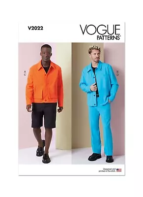 Vogue SEWING PATTERN V2022 Men's JacketsShorts & Trousers Sizes 34-42 Or 44-52 • £19.99