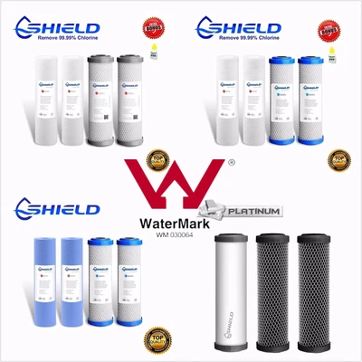 $32.50 • Buy 2 Set Water Filter Replacement Cartridges Sediment Carbon  5 1 0.5 Micron 10  