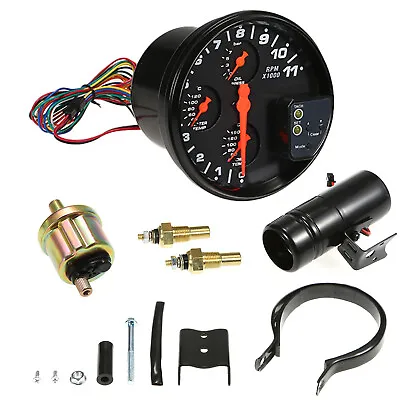 5  4IN1 Tachometer+Oil/Water Temp Gauge+Oil Pressure Meter With LED Backlit B3A2 • $43.99