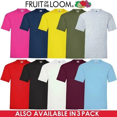 £14.99 • Buy Fruit Of The Loom Mens Womens T Shirts 100% Cotton Plain Short Sleeve Tee Shirt