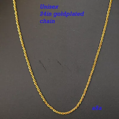 Real Looking 22 Ct Gold Plated Chain - Necklace Party Wear Kapa Indian Jewelry • £14.99